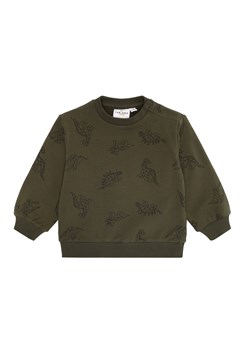 The New Laurent LS sweatshirt - Ivy Green Dino AOP